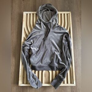 Aerie Offline Velour Cropped Sweatshirt